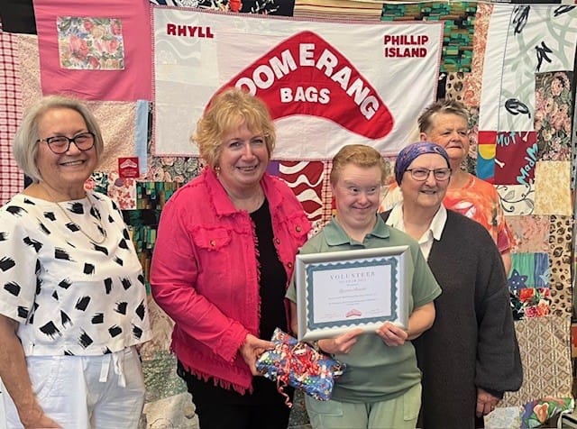 Boomerang Bags honours Rowena