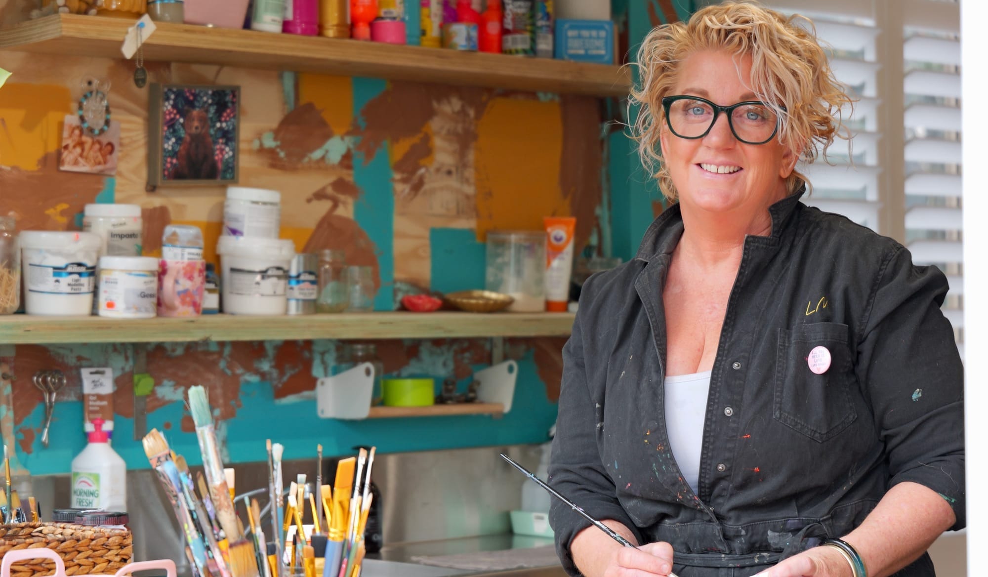 Art helps "channel the crazy"