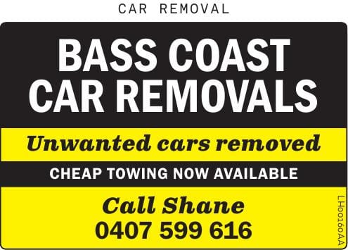 Bass Coast Car Removal