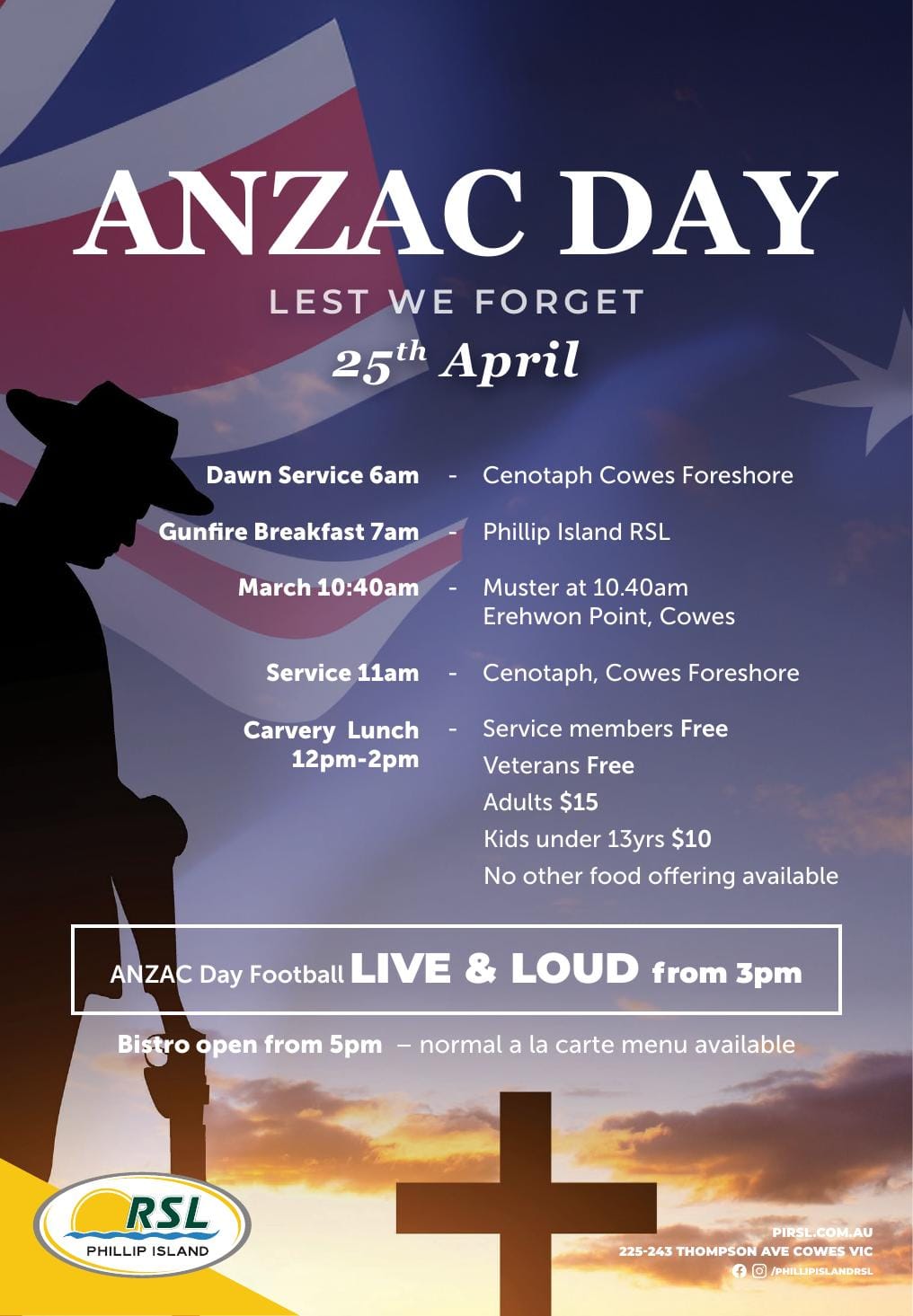 Anzac Day Schedule