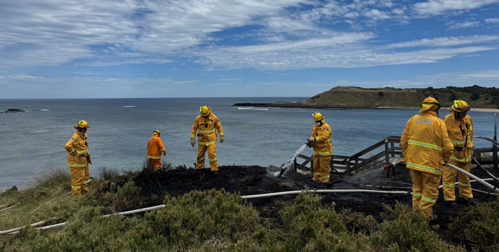 Beach fire triggers CFA call out post image