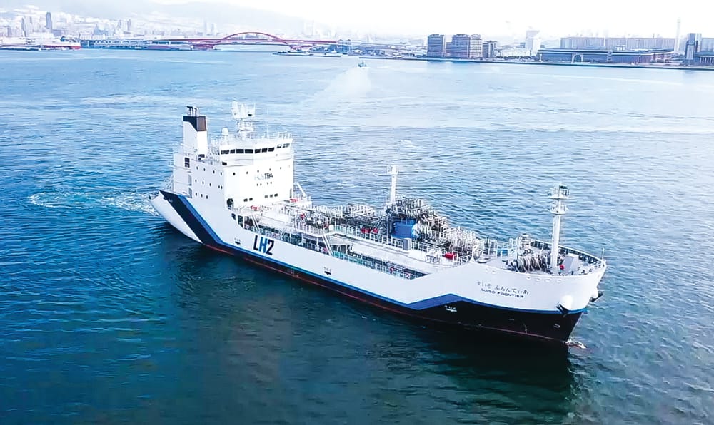 World first ship in bay, with volatile cargo post image