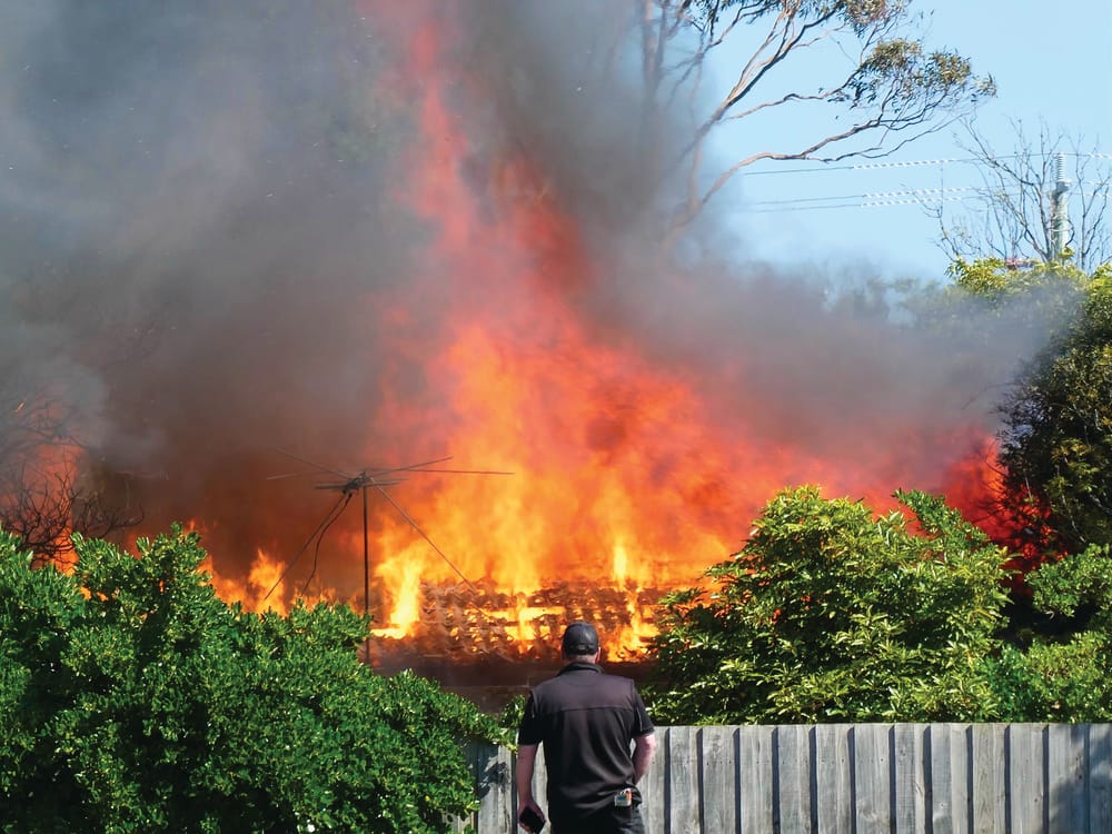 Police investigate fire post image