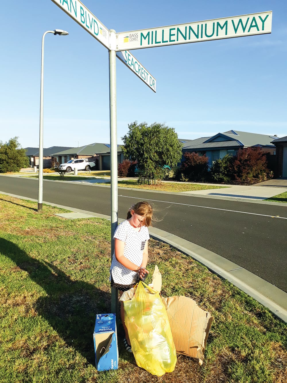 Seven-year-old Sarah cleans up post image