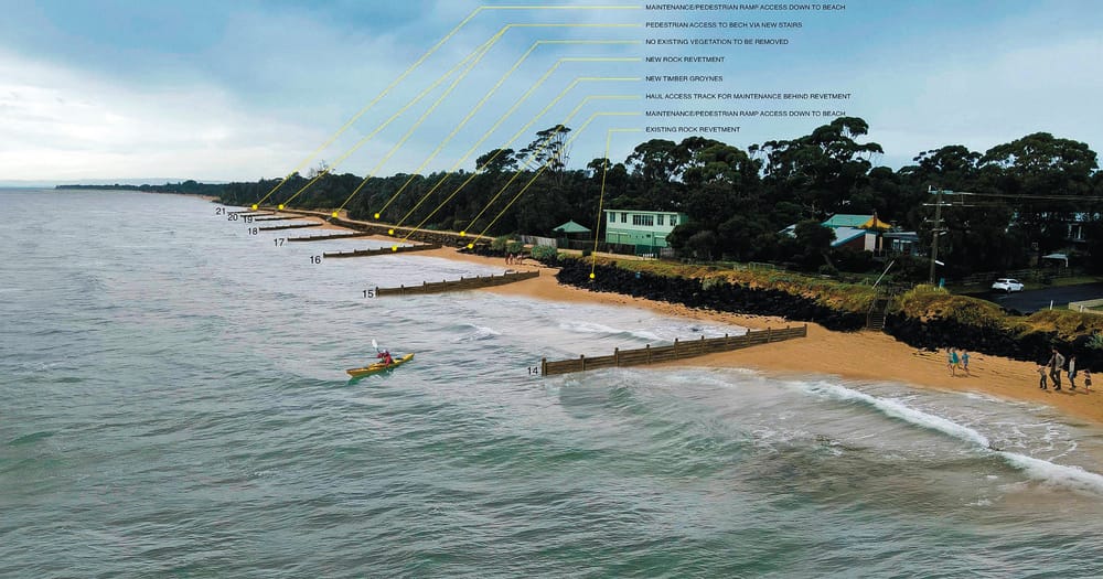 Million-dollar wall to protect Cowes from erosion post image