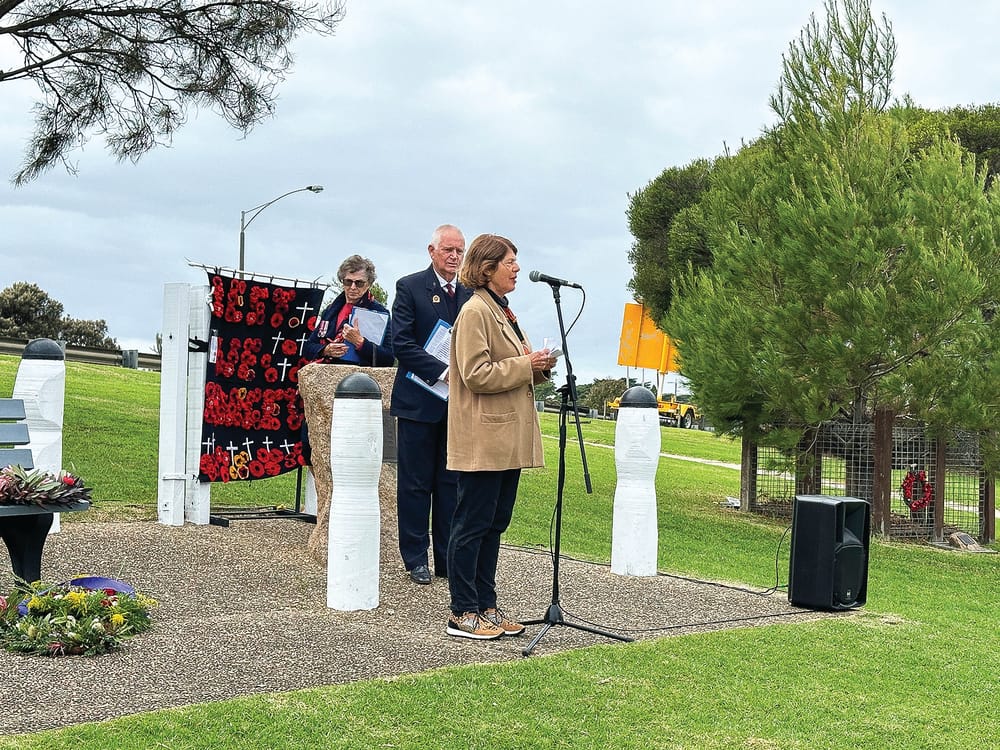 Bleak weather didn't deter San Remo Anzac crowd post image