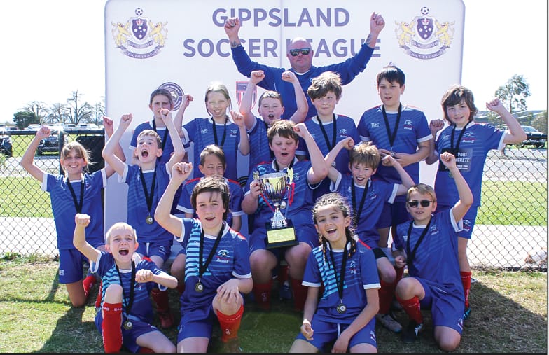 U12B Blue bring home the cup post image