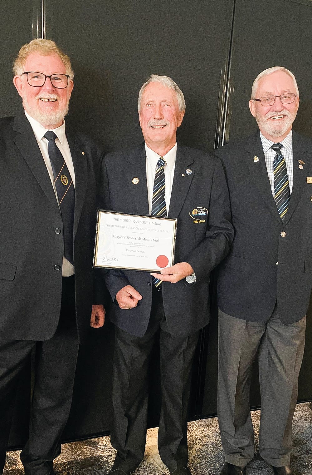 RSL Meritorious Service Award post image