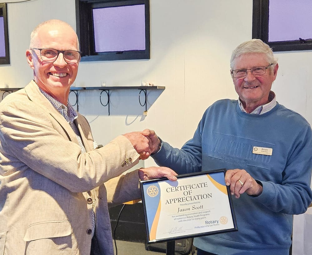 Jason Scott honoured by Rotary post image