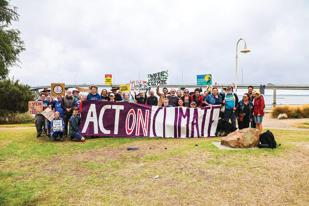 Climate action on San Remo foreshore post image