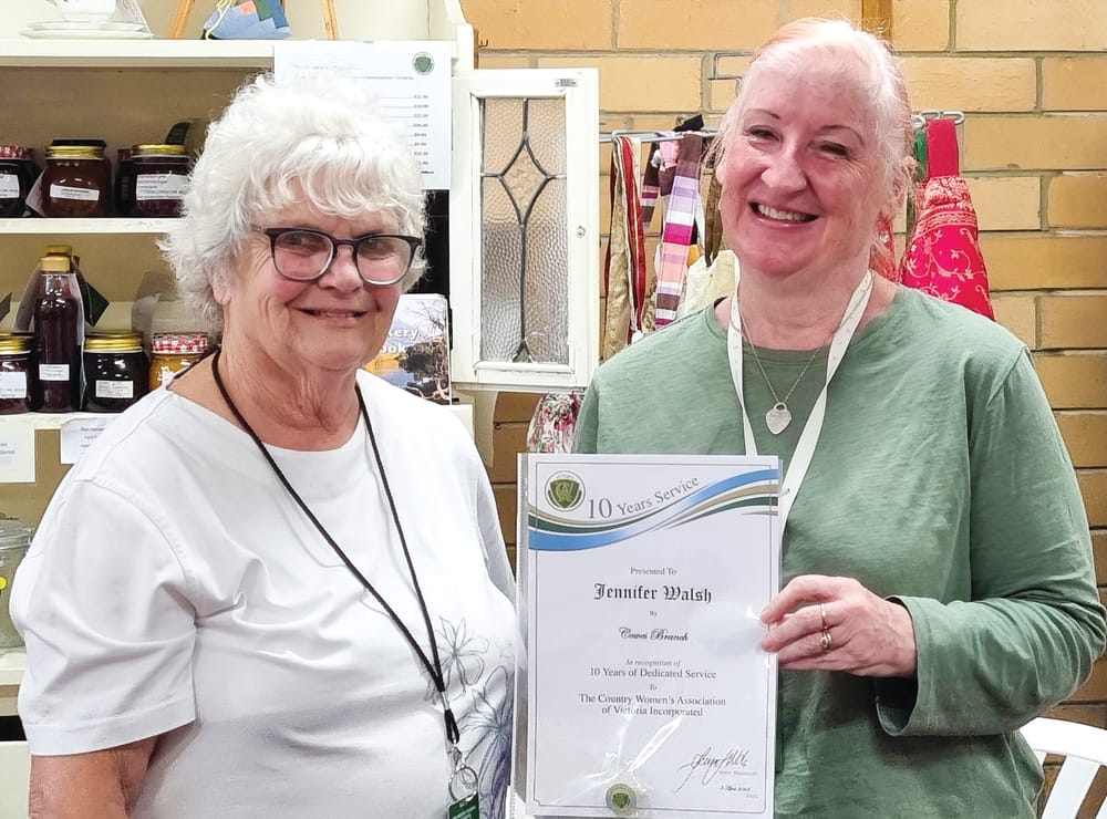 Jennifer's decade of service recognised post image