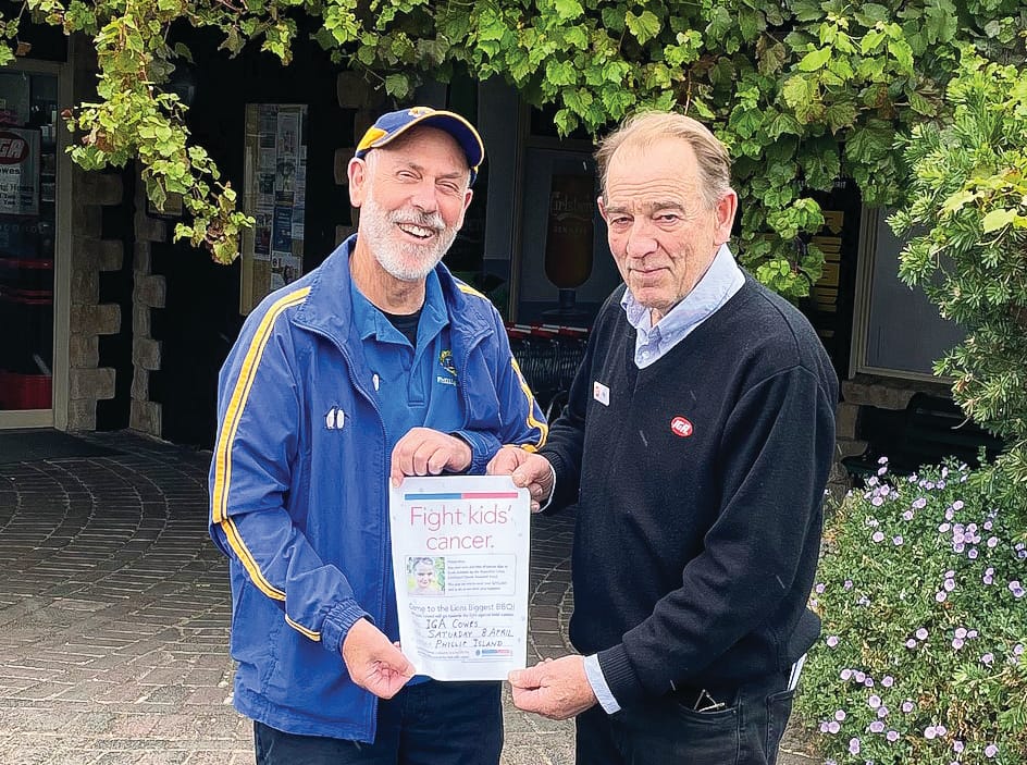 Lions and IGA Cowes join to fight childhood cancer post image