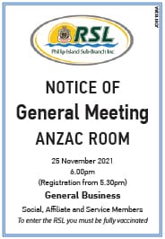 Phillip Island RSL General Meeting post image