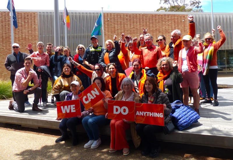 Colourful stance against domestic violence post image