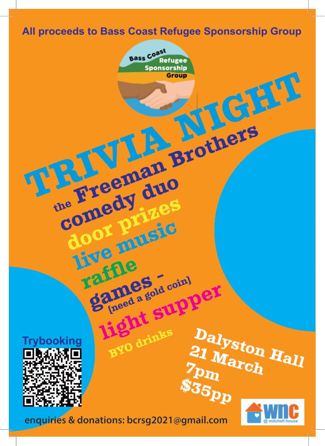 Trivia Night Fundraiser for Bass Coast Refugee Sponsorship Group post image